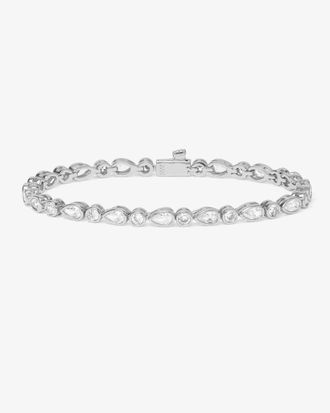 Melinda Maria Womens Isla Tennis Bracelet In Silver