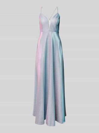Jake*s Abendkleid mit Effektgarn in Bleu Melange, Gr&ouml;&szlig;e 32
