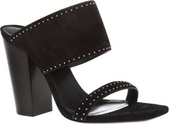 Saint Laurent Micro Studded Oak Mules Size 39.5