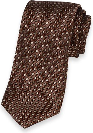 Paul Fredrick Geometric Woven Silk Tie