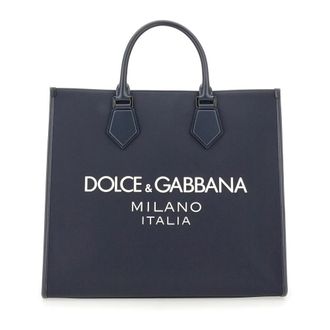 Dolce & Gabbana Shopping Nylon Pelle - Heren - Shoppers - Blauw - ONE Size - Nylon - Tassen