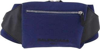 Balenciaga Navy Neo Lift Waist Canvas And Leather Blue Canvas Handbag (Pre-Owned)