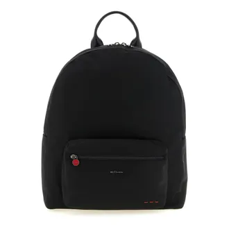 Kiton Structured Technical Canvas Backpack - male - Kiton - Backpacks - Black - ONE SIZE - Bags