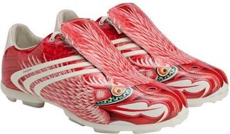 Yohji Yamamoto F50 Tunit Firm Ground Football Boot in Off White/Red/Maroon at Nordstrom, Size 10.5 Womens
