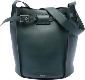 Celine Pre-owned Big Bag Bucket Bag - Dames - Vintage Tas - Groen - ONE Size - Leer - Vintage