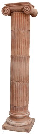 Biscottini International Biscottini - Columna I&oacute;nica En Terracota De Galestro, 100% Made In Italy, Totalmente Hecha A Mano