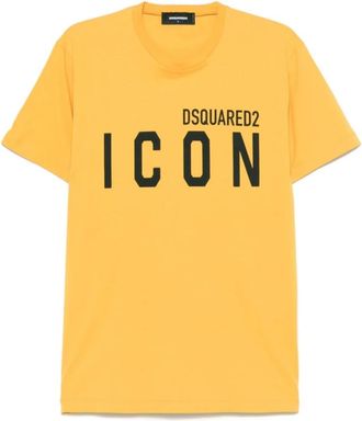 Dsquared2 Zonnebloem Geel T-shirt met Ronde Hals - Heren - T-shirts - Geel - XS - Tops