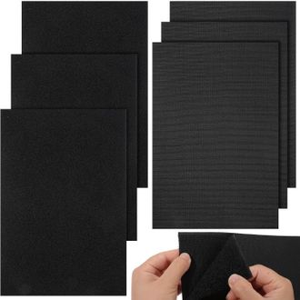 OEM Velcro Para Coser, Paquete De 6, 20 X 30 Cm, Cierre De Velcro Negro, Ancho, Para Telas, Textiles, Ropa, Cojines, Zapatos