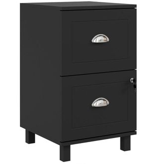 HOMCOM Cajonera de oficina 40x41.5x67.5 cm negro