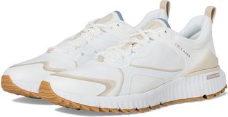 Cole Haan Zerogrand Overtake 2 Golf Mens Shoes White/Ancient Scroll/Provincial Blue/Gum : 10.5 D - Medium, Leather