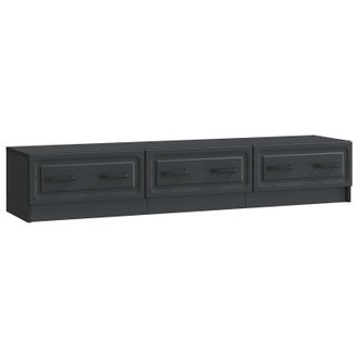 vidaXL Mueble De Tv Negro 147 X 34,5 X 27 Cm Madera De Ingenier&iacute;a Vidaxl