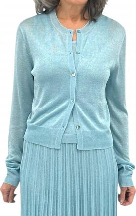 Maison Lurex Womeons Gala Lurex Cardigan In Aqua