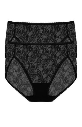 Natori Bliss Allure Lace One Size French Cut Brief 2-Pack in Black at Nordstrom