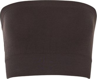 Wolford Cropped Strapless Merino Top - Dames - Tops zonder mouwen - Bruin - S - Wol - Tops