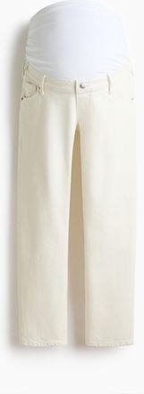H&M MAMA Slim Mom Ankle Jeans - White