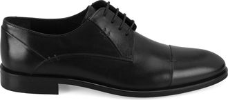 Desa Mens Leather Slip-Ons - Flat Heel, Breathable | Black - 41