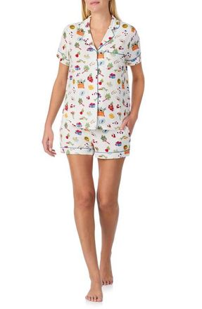 Kate Spade New York print short pajamas in White/Multi Print at Nordstrom, Size X-Small