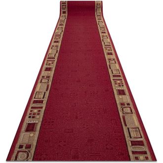 RugsX Runner anti-slip jena maroon 80cm red 80x450 cm