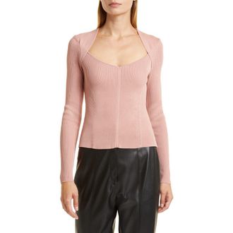 DKNY Ribbed Sweater in Mauve at Nordstrom Rack, Size Medium