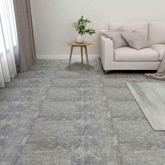 vidaXL vidaXL Tavole per Pavimenti 55 pcs Grigio Cemento 5,11 m&sup2; PVC