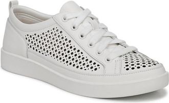 Vionic Womens Winny Perforated Lace Up Sneakers In White