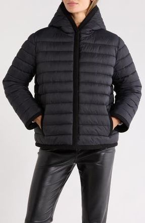 Rebecca Minkoff Reversible Faux Fur Hooded Puffer Jacket in Black at Nordstrom Rack, Size Medium