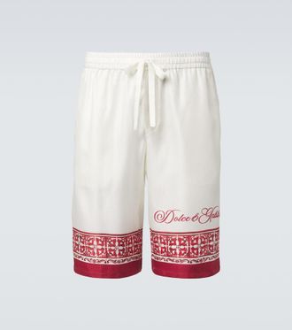 Dolce & Gabbana Majolica silk twill jacquard Bermuda shorts