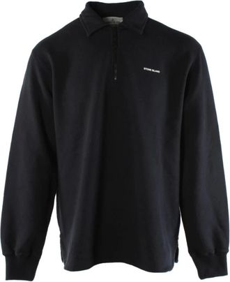 Stone Island Rondgebreide trui - Heren - Ronde hals truien - Blauw - XL - Katoen - Truien & Vesten