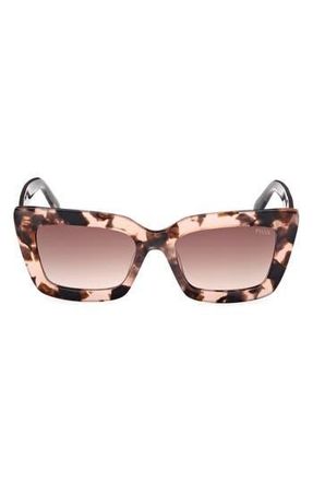 Emilio Pucci 54mm Square Sunglasses in Colored Havana /Brown at Nordstrom Rack