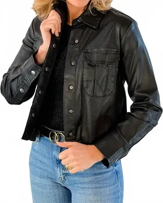 Kut from the Kloth Remy Button Front Jacket In Black