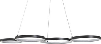Beliani LED Pendant Lamp PIBOR Metal Black