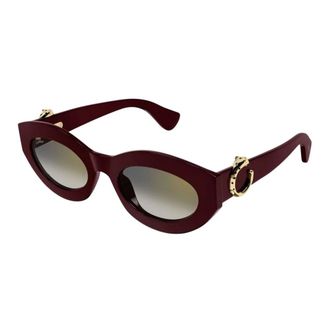 Cartier Ct0638S 003 Sunglasses - female - Cartier - Sunglasses - Red - 53 MM - Accessories