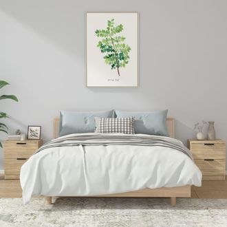 vidaXL Vidaxl - Mesita De Noche 2 Uds Madera Contrachapada Color Roble Sonoma