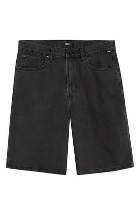 Vans Check-5 Baggy Denim Shorts in Washed Black at Nordstrom, Size 32