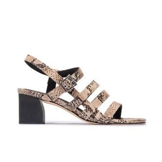 Bernardo Novi Heeled Sandal in Natural Snake at Nordstrom, Size 8.5