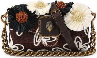 Kurt Geiger Mini Floral Appliqu&eacute; Clutch in Brown at Nordstrom