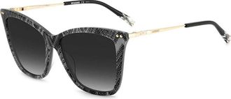 Missoni Sunglasses, female, Multicolor, Size: ONE SIZE White Metal Sunglasses with Grey Lenses