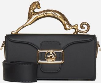 Lanvin Black Nano Pencil Cat Top Handle Bag