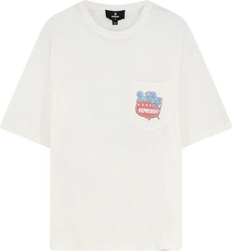 Represent T-shirt met ronde hals - Heren - T-shirts - Wit - XL - Katoen - Tops