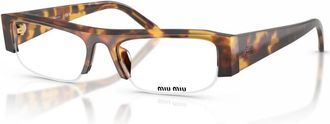 Miu Miu Stijlvolle zonnebril in Havana/Transparant - Dames - Brillen - Bruin - 51 MM - Accessoires