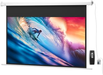HOMCOM Homcom Schermo Di Proiezione 84 Pollici Bianco E Telecomando A Muro O Soffitto