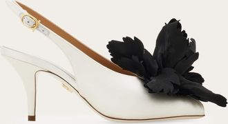 Ferragamo Donna Slingback con fiore Grigio Taglia 36.5