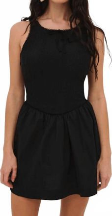 For Love & Lemons Billie Mini Dress In Black