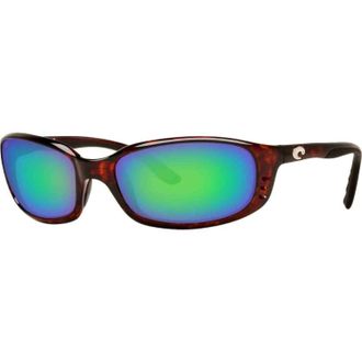 Costa Unisex Brine Polarized Sunglasses In Tortoise Frame Green Mirror Glass