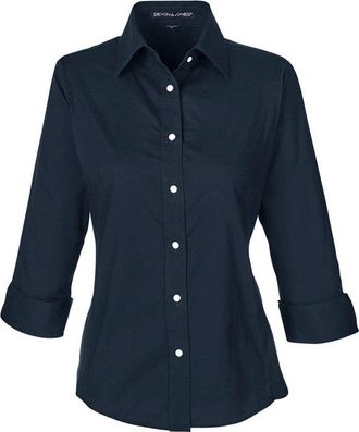 Devon & Jones Womens Perfect Fit Three-Quarter Sleeve Stretch Poplin Dress Shirt