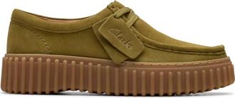 Clarks Torhill Bee - Dames - Veterschoenen - Groen - 39 1/2 EU - Leer - Schoenen