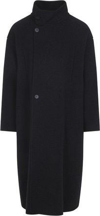 Fear of God Charcoal Dark Grey Virgin Wool Highneck Coat