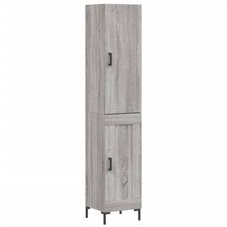 Berkfield Home Highboard Grey Sonoma 34.5x34x180 cm Engineered Wood