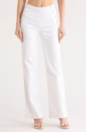 SIMKHAI Sailor Wide Leg Jeans in White at Nordstrom Rack, Size 27