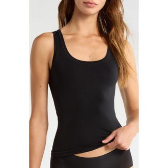 Nordstrom Seamless Layering Tank in Black at Nordstrom, Size X-Small